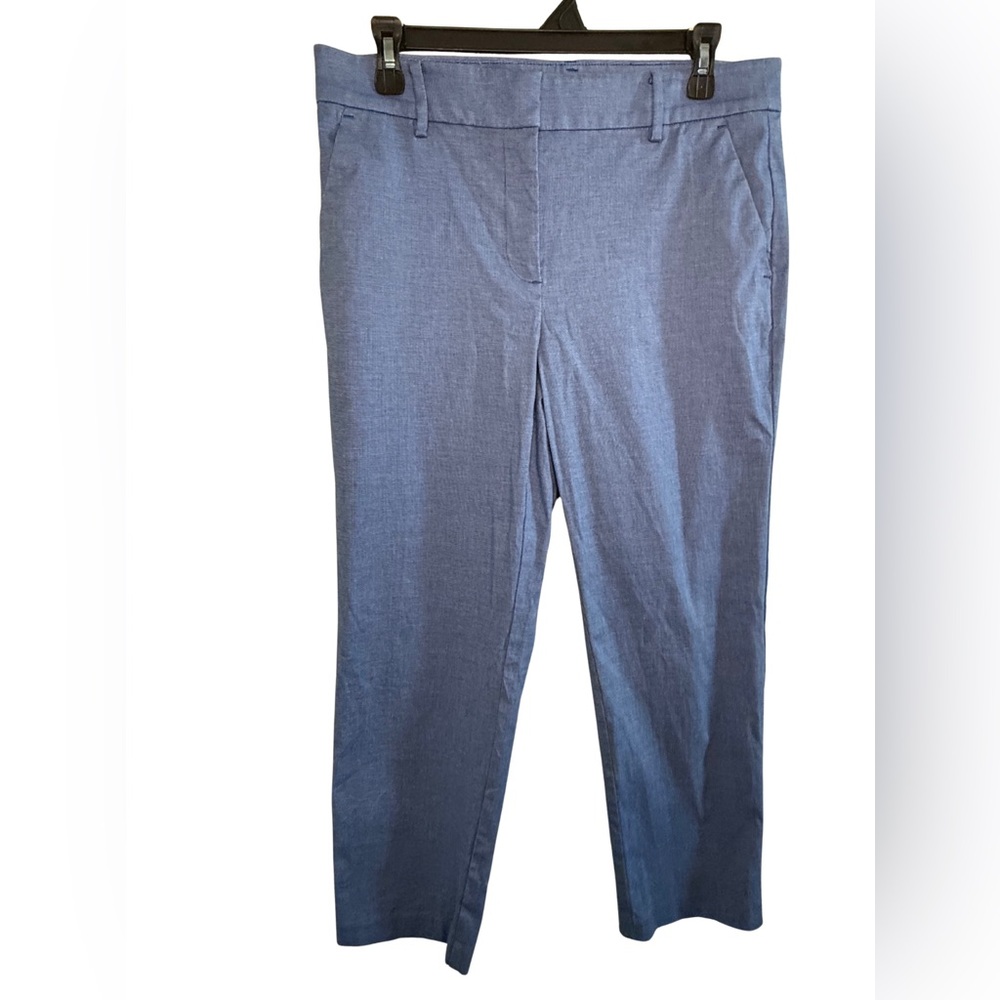 LOFT Riviera Slim Pants in Texture Blue size 6 - Picture 3 of 13